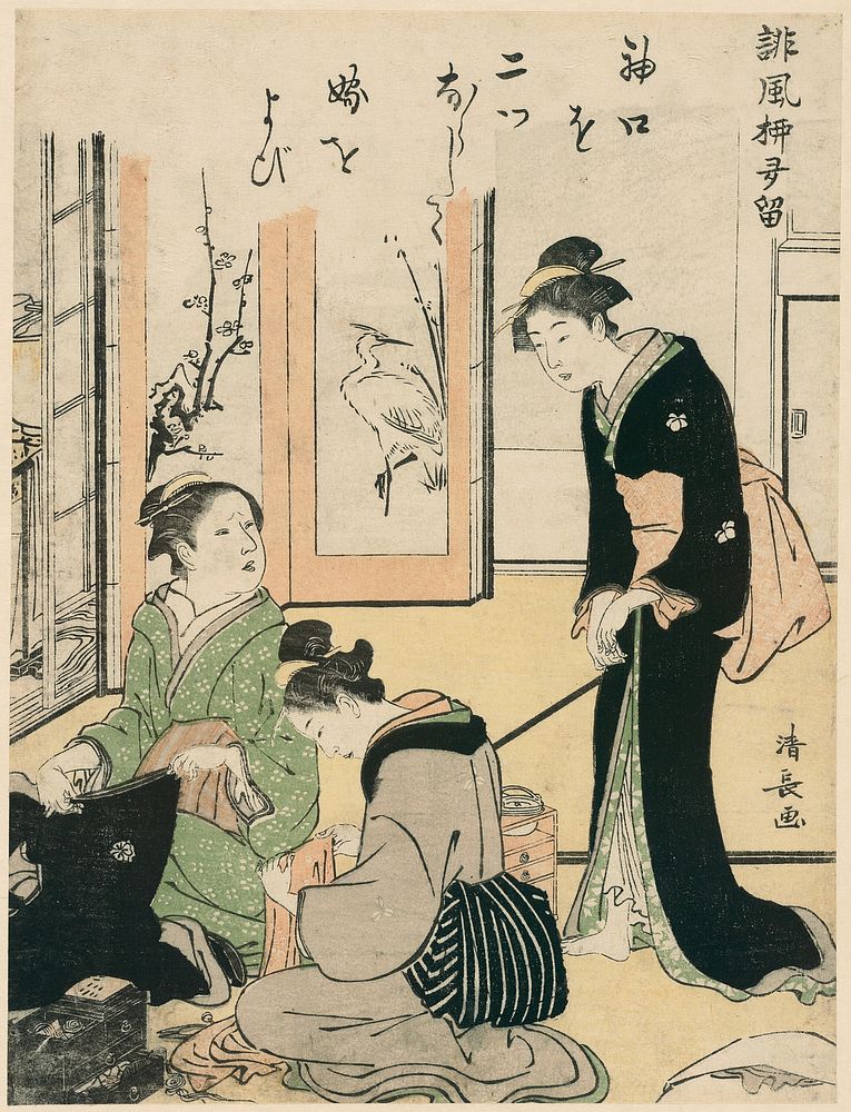 Mother-in-Law Teasing the Bride, from the series "A Collection of Humorous Poems (Haifu yanagidaru)" by Torii Kiyonaga