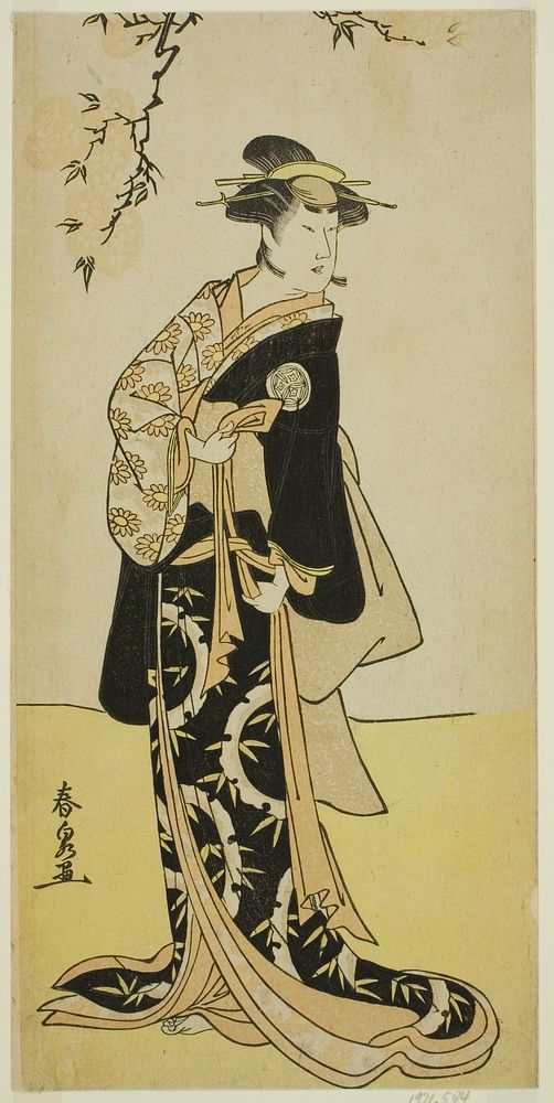 The Actor Yamashita Mangiku I as Lady Yuya (Yuya Gozen) (?) in the Play Heike Hyobanki (?), Performed at the Nakamura…