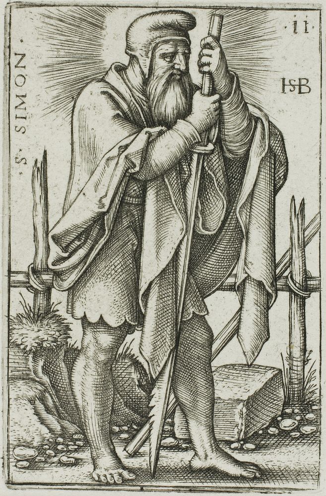 St. Simon, plate 11 from The Twelve Apostles by Hans Sebald Beham