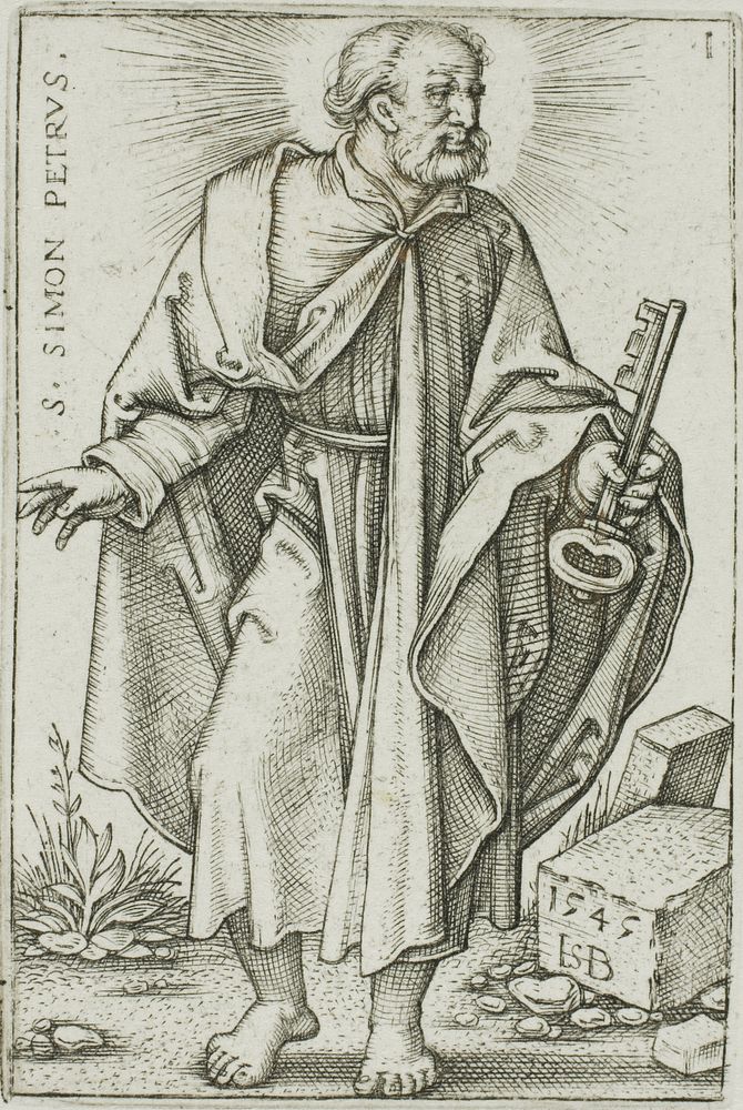 St. Peter, plate 1 from The Twelve Apostles by Hans Sebald Beham