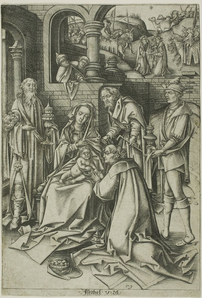 The Adoration of the Magi by Israhel van Meckenem, the younger