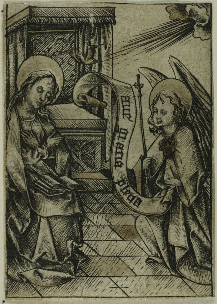 The Annunciation by Israhel van Meckenem, the younger
