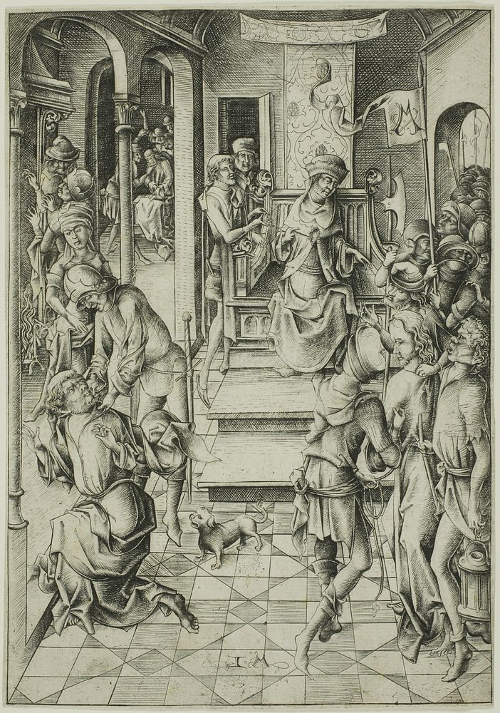 Christ before Annas by Israhel van Meckenem, the younger