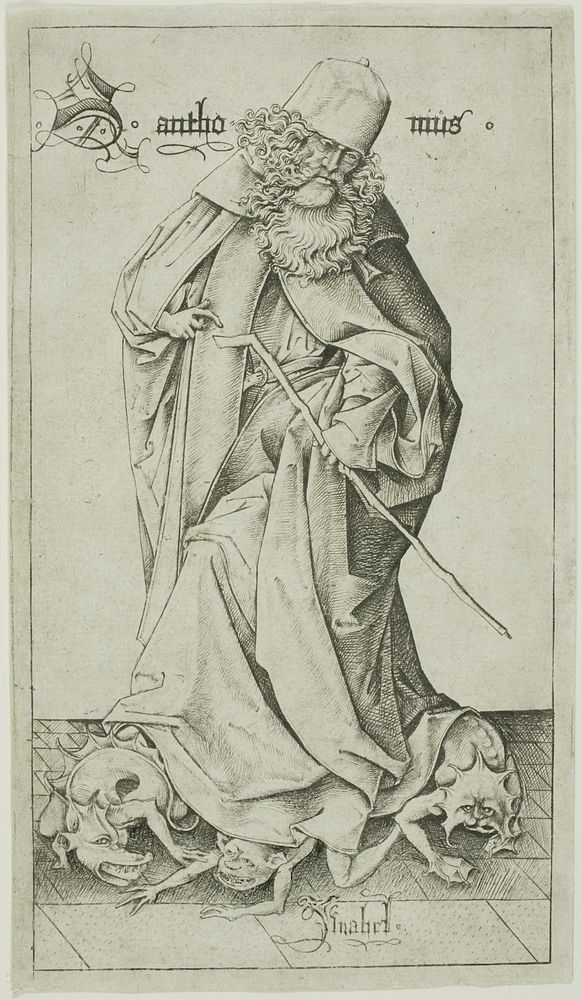 St. Anthony by Israhel van Meckenem, the younger