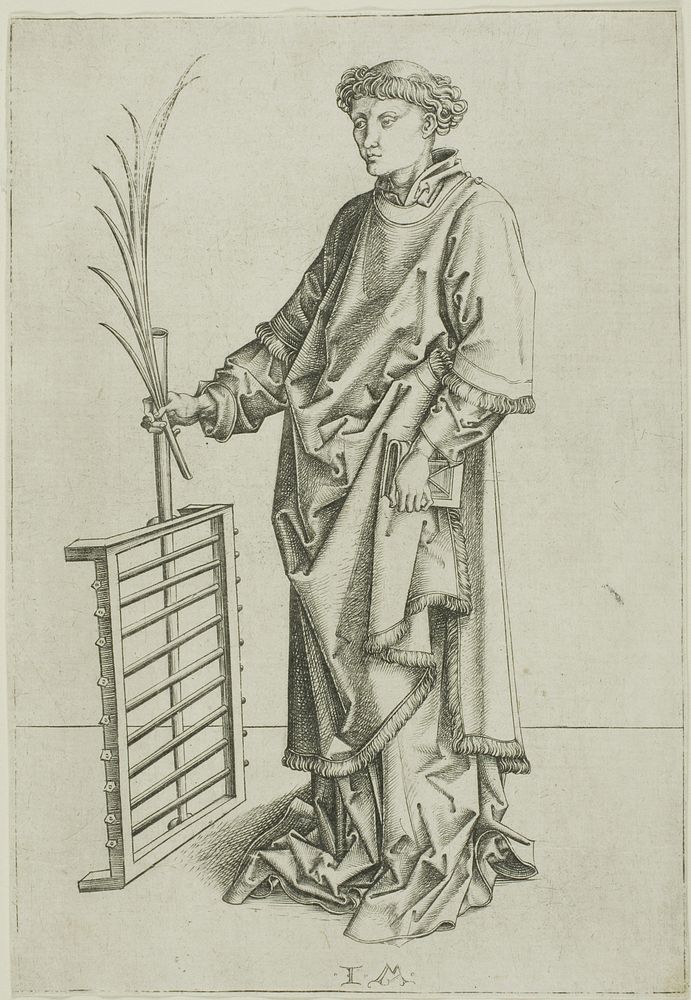 St. Laurence by Israhel van Meckenem, the younger