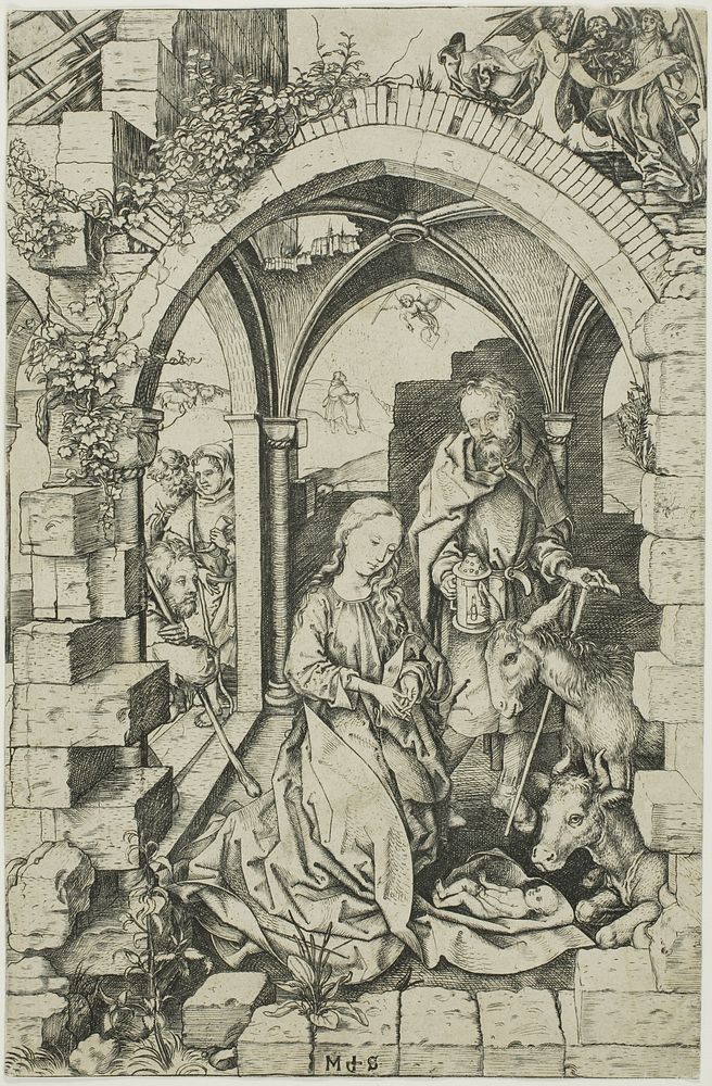 The Nativity, from Life of the Virgin by Martin Schongauer