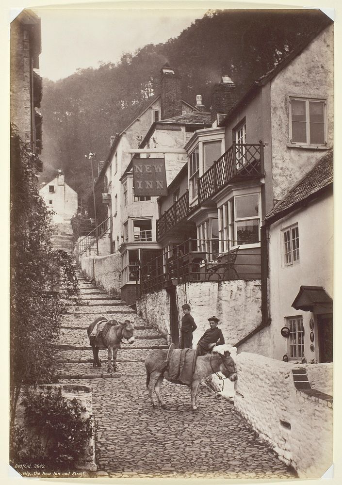 Clovelly, the New Inn and Street by Francis Bedford