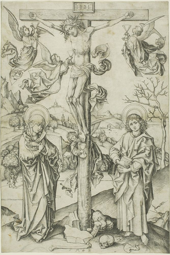 The Crucifixion with Four Angels by Martin Schongauer