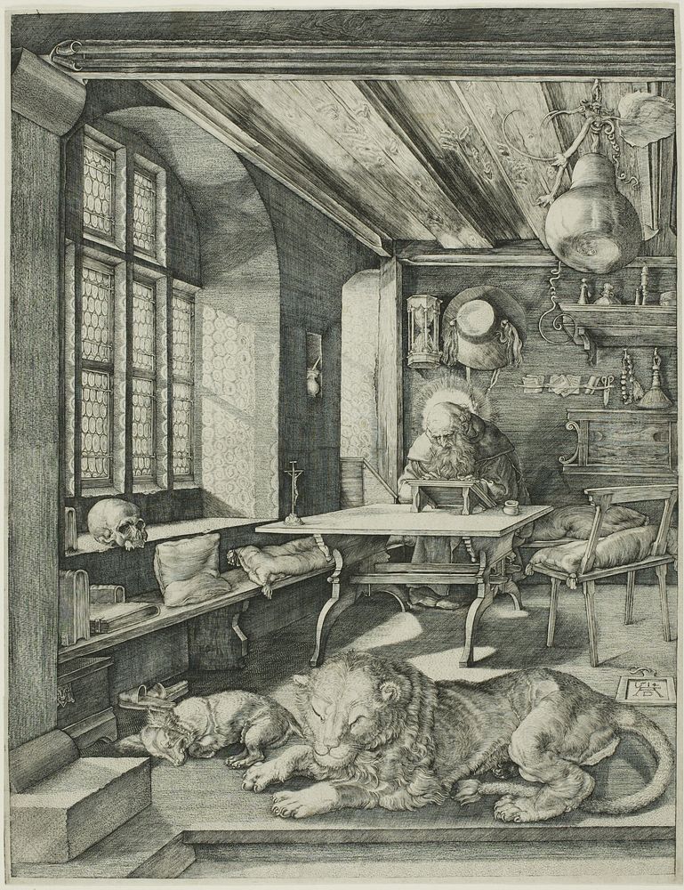 Saint Jerome in His Study by Jerome Wierix