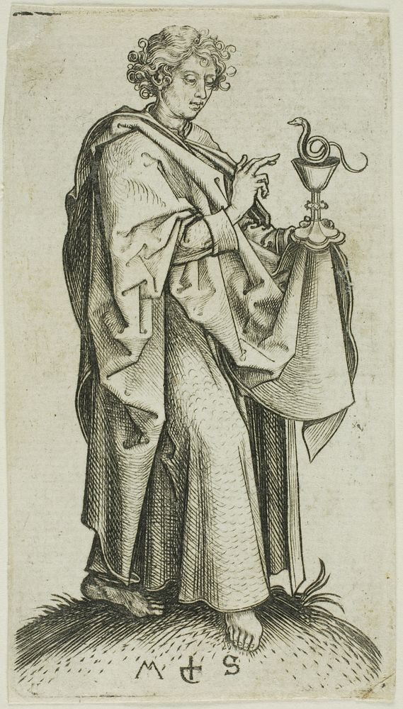 St. John, from Apostles by Martin Schongauer