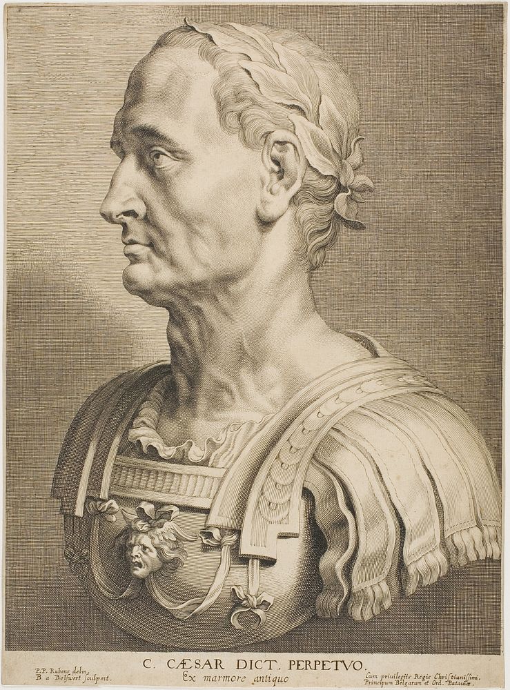 Julius Caesar, Perpetual Dictator, from Twelve Famous Greek and Roman Men by Boëtius Adamsz. Bolswert