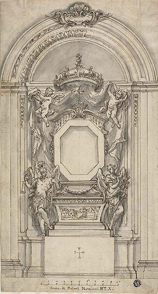 Design for a Tomb by School of Francesco Solimena