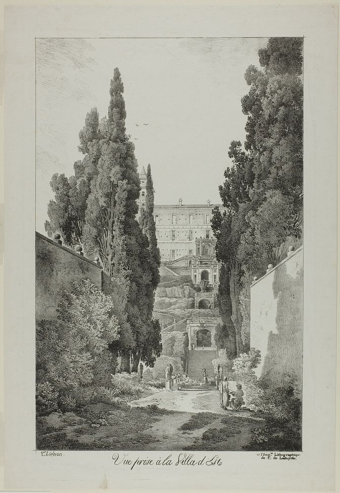 View of the Villa d'Este by Claude Thiénon