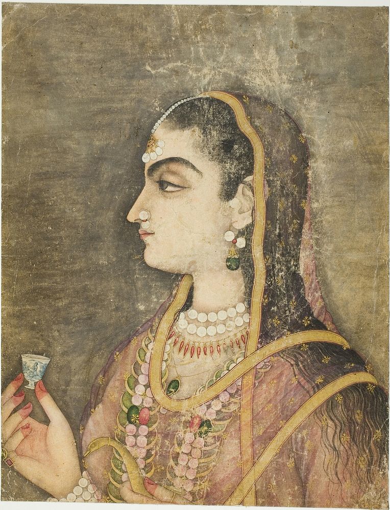 Portrait of a Princess by Mughal