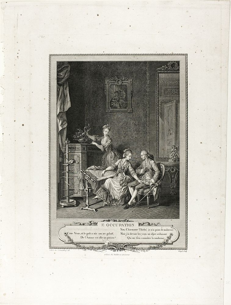 The Occupation, from Monument du Costume Physique et Moral de la fin du Dix-huitième siècle by Charles Louis Lingée