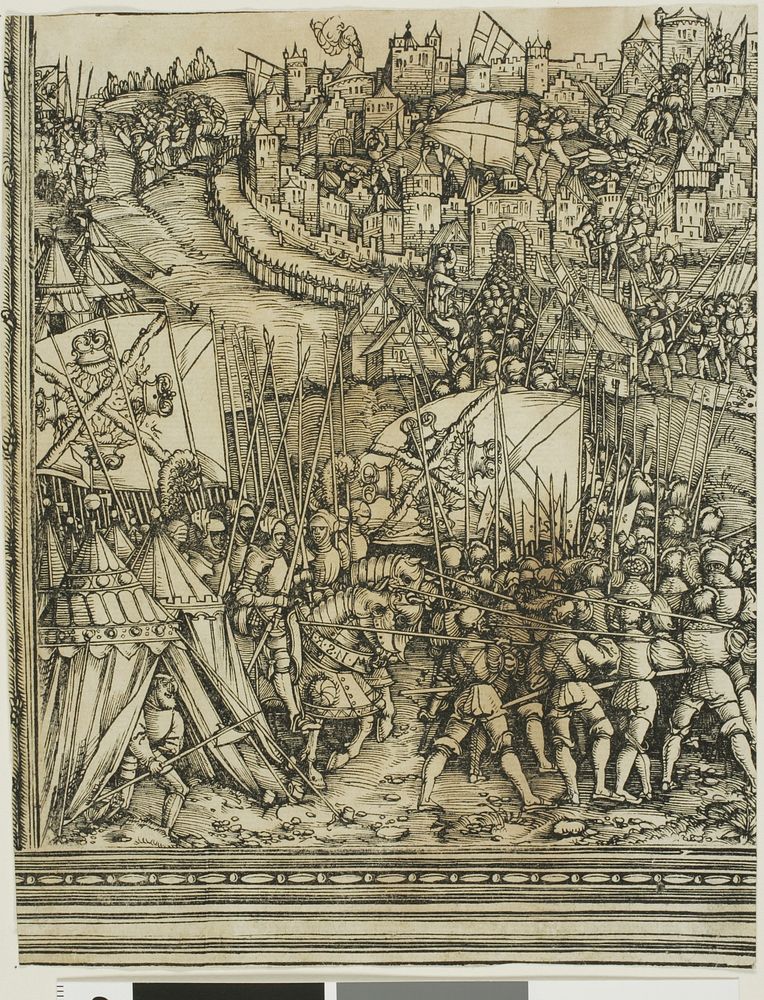 The Campaign in Hungary, from The Triumphal Arch of Maximilian I by School of Albrecht Dürer