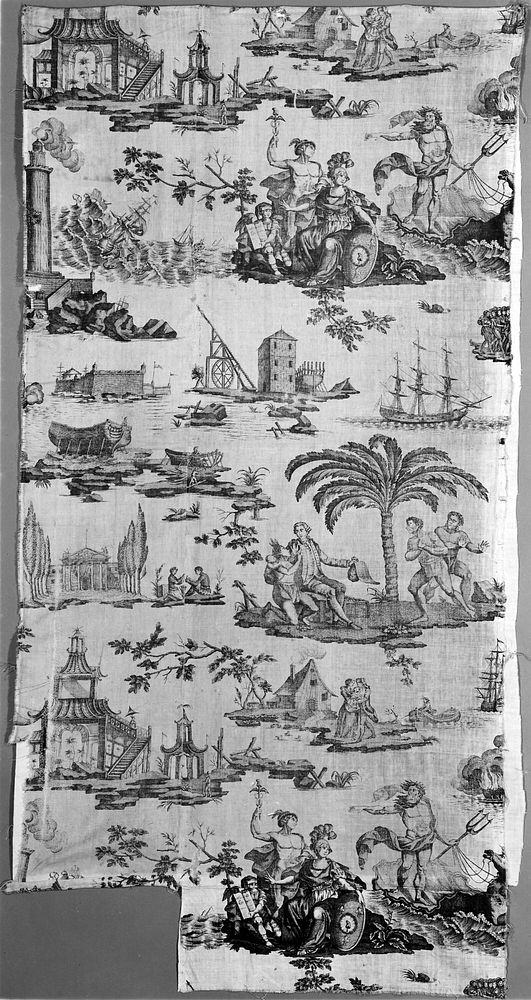 Neptune or L'Empire de la Mer (Neptune or the Empire of the Sea) (Furnishing Fabric) by Petitpierre et Cie. (Producer)