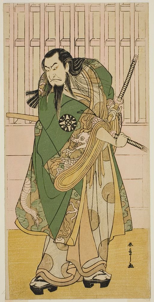 The Actor Nakamura Nakazo I as Hige no Ikyu in the Play Nanakusa Yosooi Soga, Performed at the Nakamura Theater in the Fifth…