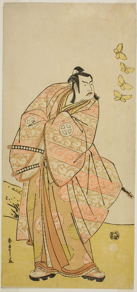 The Actor Otani Hiroji III as Makino Arataro Tokizumi in the Play Hana no O-Edo Masakado Matsuri, Performed at the Ichimura…