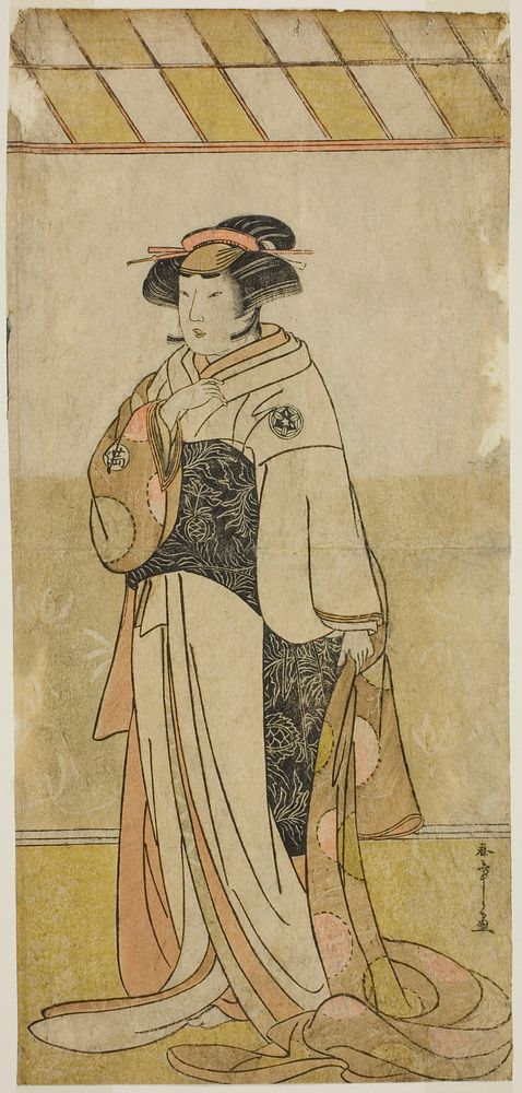 The Actor Yamashita Kinsaku II as Lady Manko (Manko Gozen) in the Play Hatsumombi Kuruwa Soga, Performed at the Nakamura…