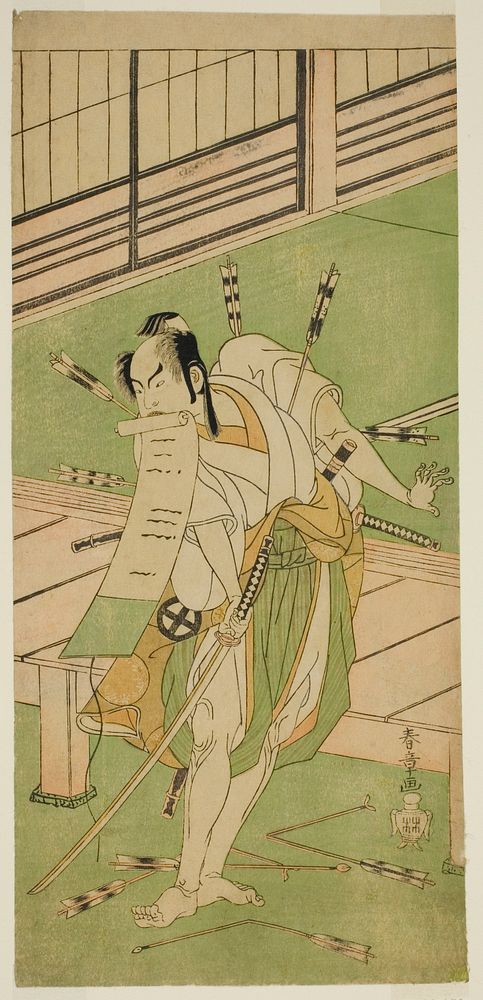 The Actor Otani Hiroji III as a White Fox Disguised as Ukishima Daihachi in the Play Shinasadame Soma no Mombi, Performed at…