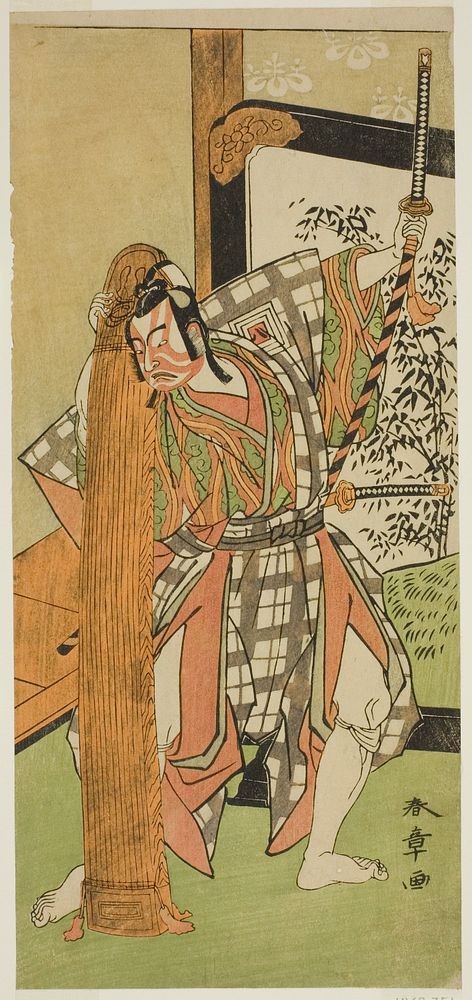 The Actor Ichikawa Yaozo II as Yoshimine no Munesada in the Play Kuni no Hana Ono no Itsumoji, Performed at the Nakamura…