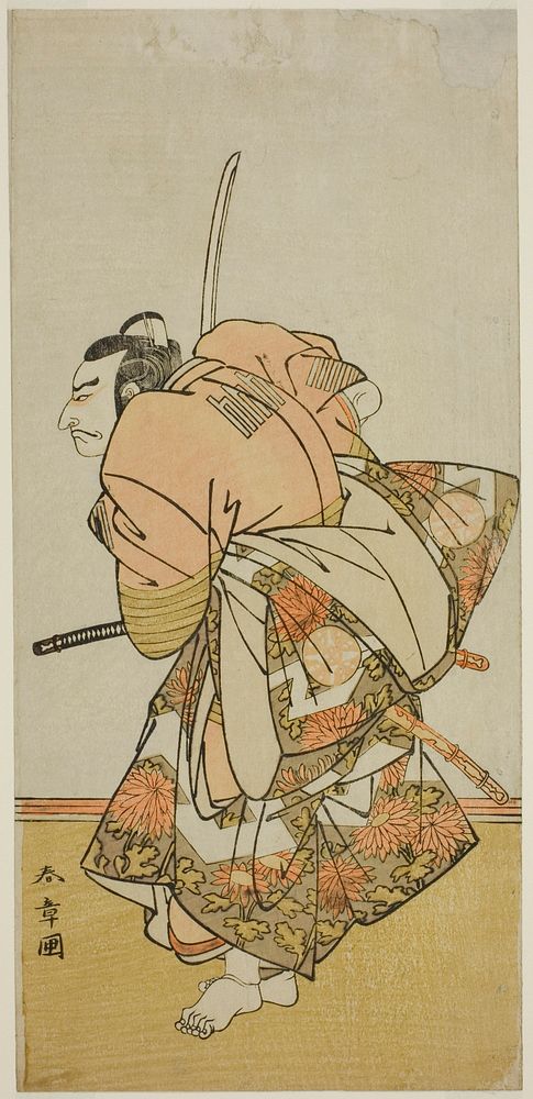 The Actor Nakamura Nakazo I as Chinzei Hachiro Tametomo in the Play Hana-zumo Genji Hiiki, Performed at the Nakamura Theater…