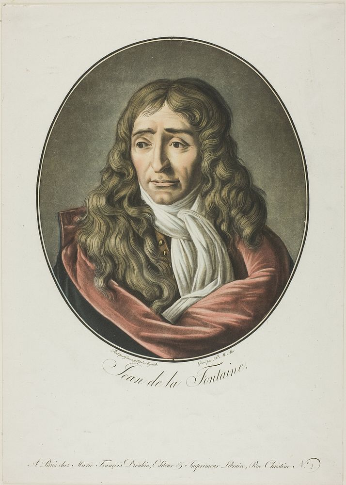 Jean de La Fontaine by Pierre Michel Alix