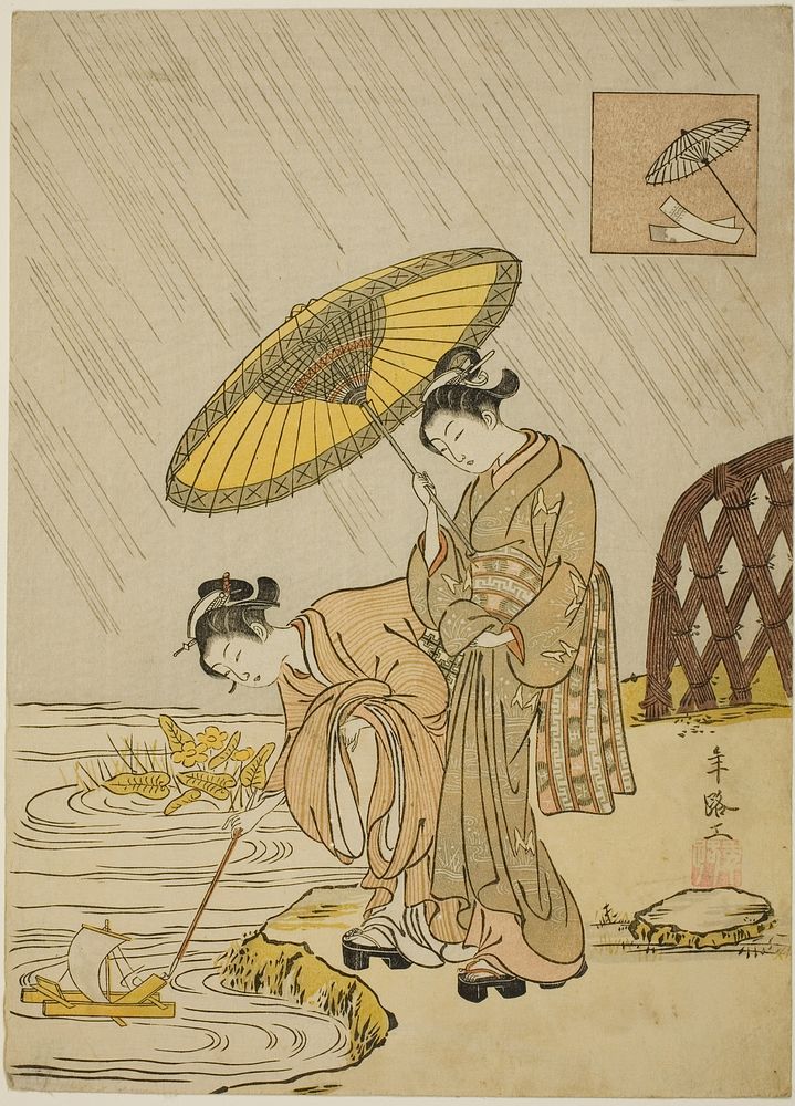 Ono no Komachi Praying for Rain by Suzuki Harunobu