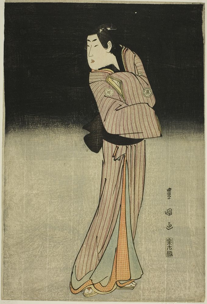 The actor Segawa Kikunojo III as the shop boy Chokichi by Utagawa Toyokuni I