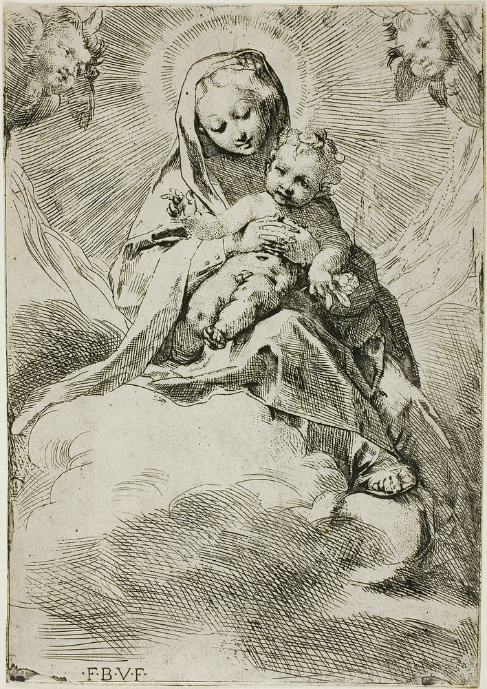 Madonna and Child on Clouds by Federico Barocci