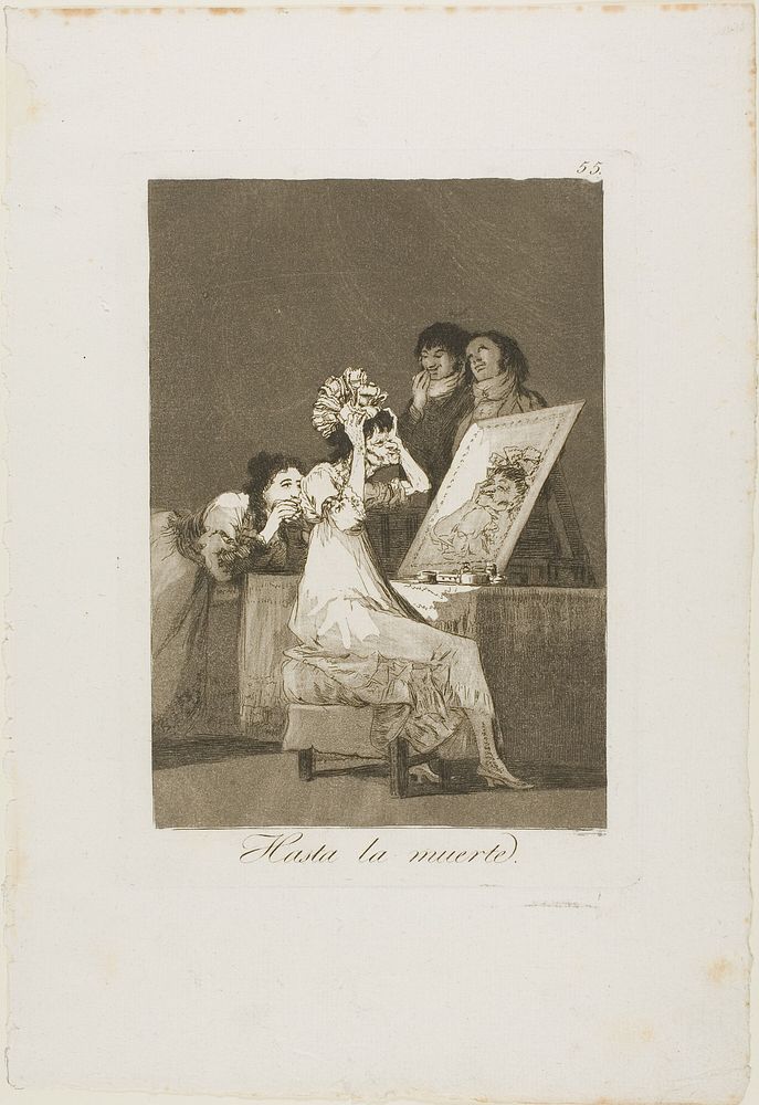 Until Death, plate 55 from Los Caprichos by Francisco José de Goya y Lucientes