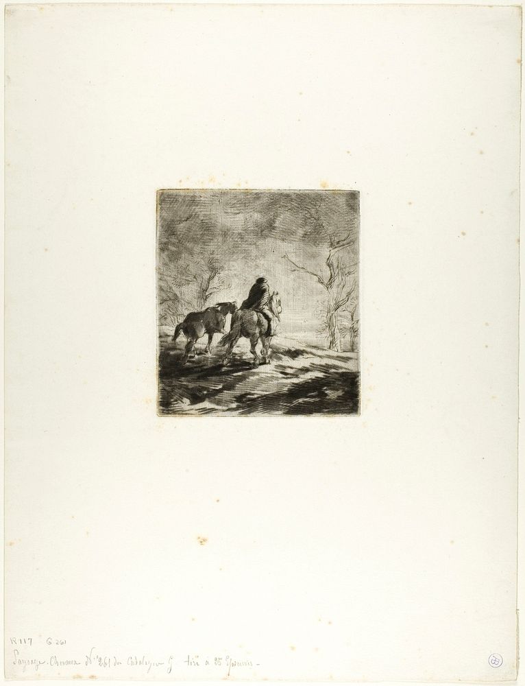Traveler on Horseback by Charles Émile Jacque