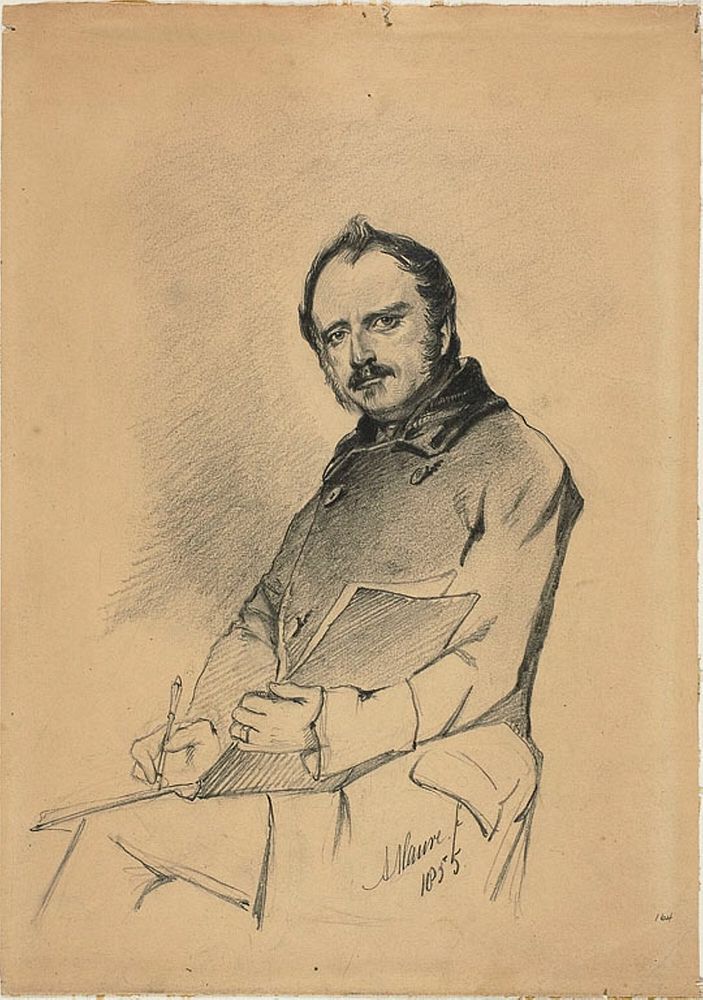 Portrait of a Man Writing by Anton Mauve