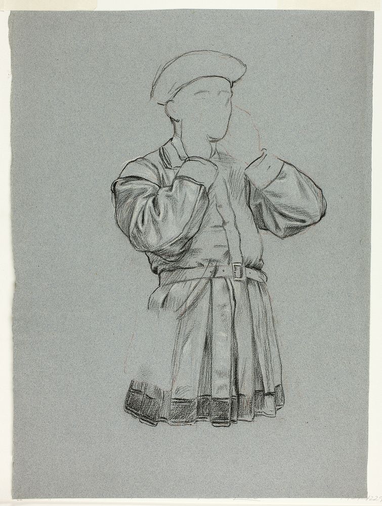 Unfinished Sketch of Man in Tunic by Henry Stacy Marks