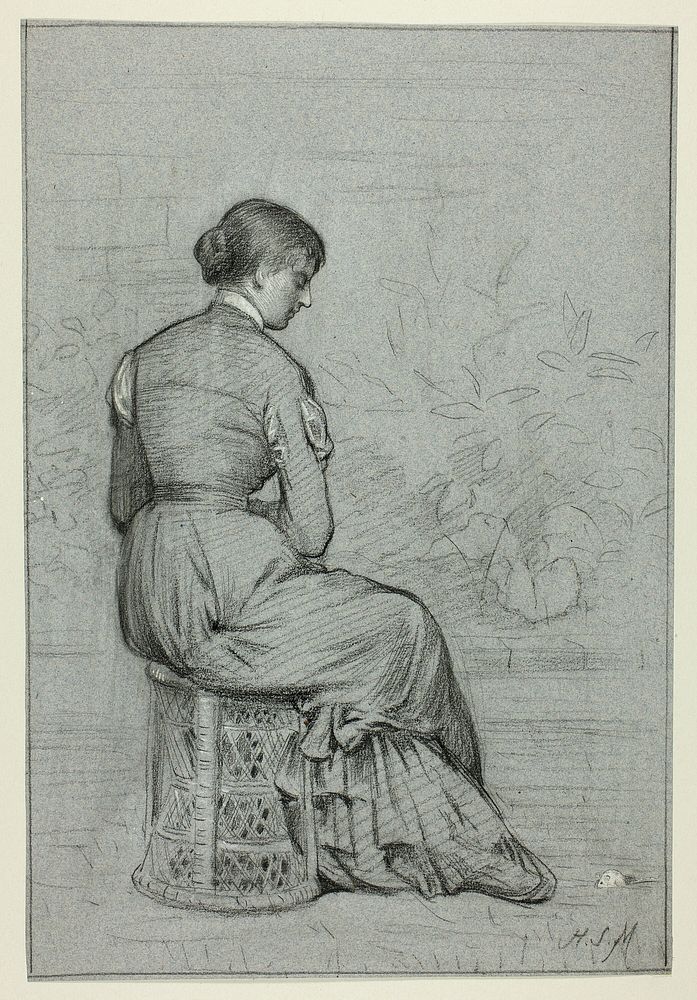 Woman Seated on a Tabouret by Henry Stacy Marks