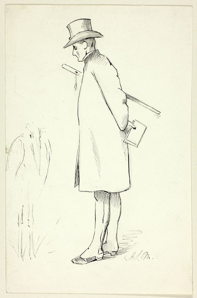 Study for Figure in Episcopal Visitation by Henry Stacy Marks