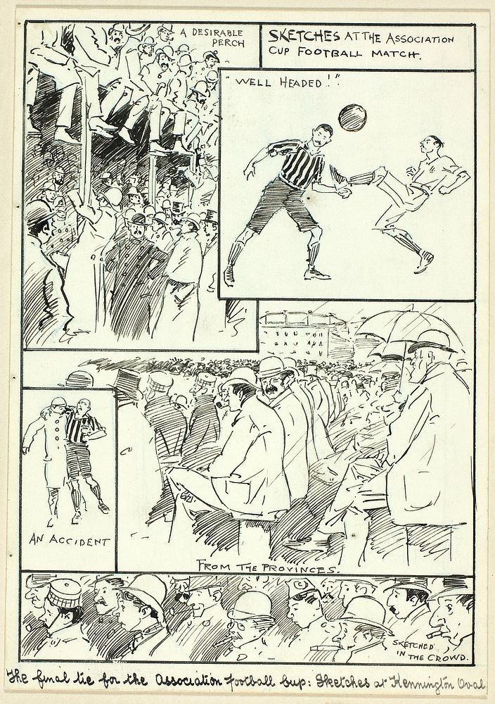 Sketches at the Association Cup Football Match by Philip William May