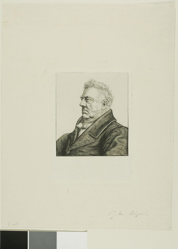 Portrait of Louis Jacques Marie Bizeul, the Breton Archaeologist by Charles Meryon