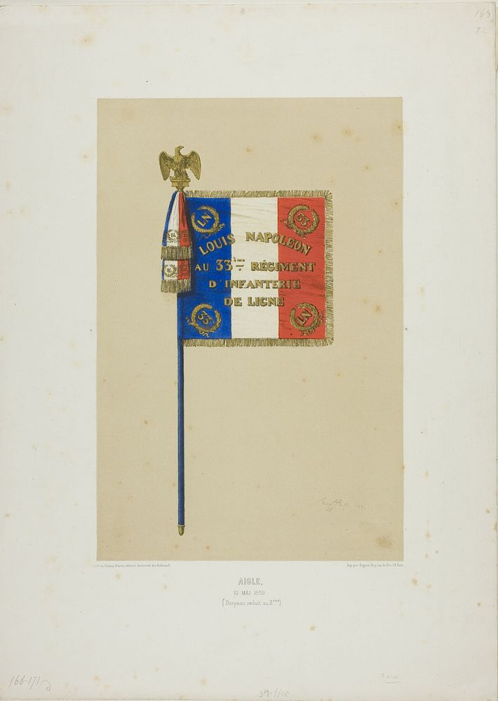 Standard: Louis Napoleon to the 33rd Infantry Line Regiment by Denis Auguste Marie Raffet