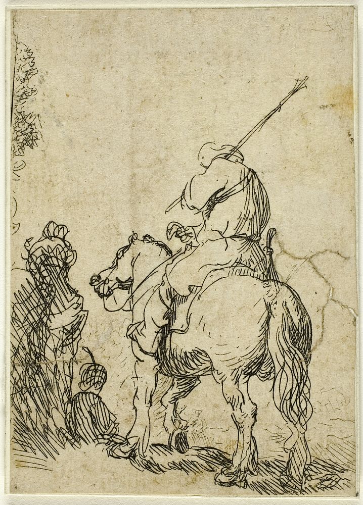 Turbaned Soldier on Horseback by Rembrandt van Rijn