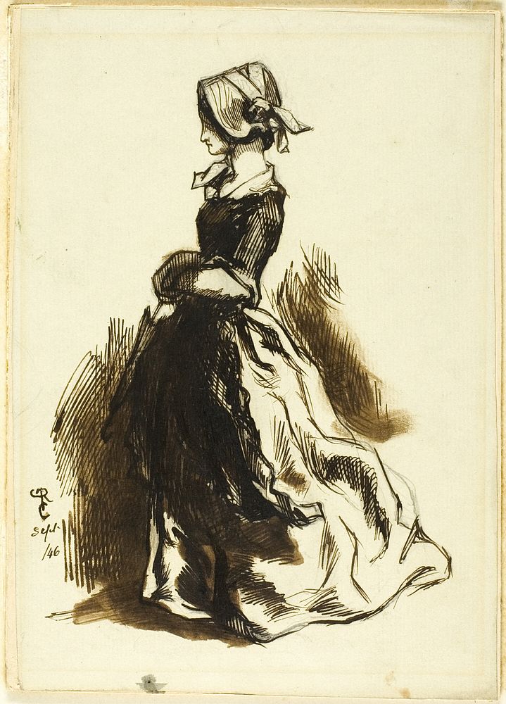 Full-length Portrait of a Woman by Dante Gabriel Rossetti