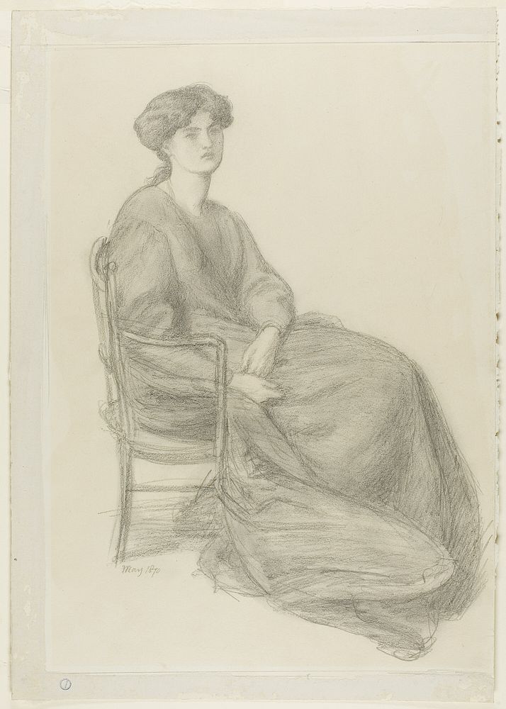Mrs. William Morris Seated in Chair by Dante Gabriel Rossetti
