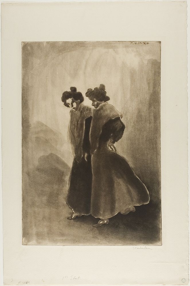 Two Women by Théophile-Alexandre Pierre Steinlen