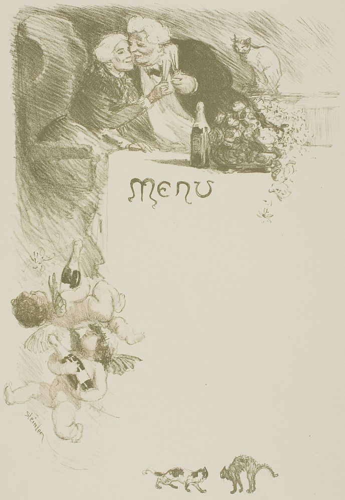 Menu Henriot by Théophile-Alexandre Pierre Steinlen