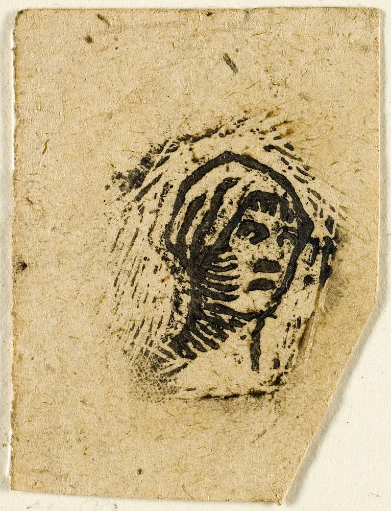 Sketches, Fragment: Head of a Woman Wearing a Kerchief by Jean François Millet