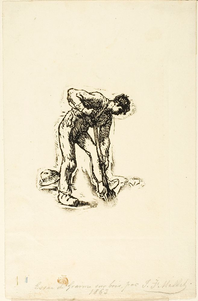 Peasant Digging by Jean François Millet