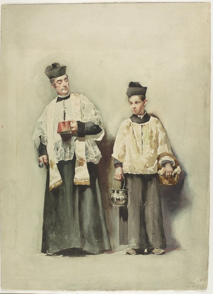 Priest and Boy by Lawrence Carmichael Earle