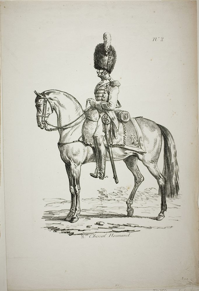 Royal Guard, Norman Mounted Soldier and Horse, No. 2 by Carle Vernet