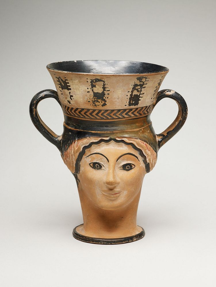 Kantharos (Wine Cup) in the Shape of a Female Head by Ancient Greek